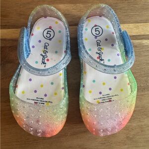 Cat & Jack Rainbow Velcro Jelly Sandals